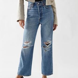 Levi’s Premium Ribcage Straight Ankle, 30